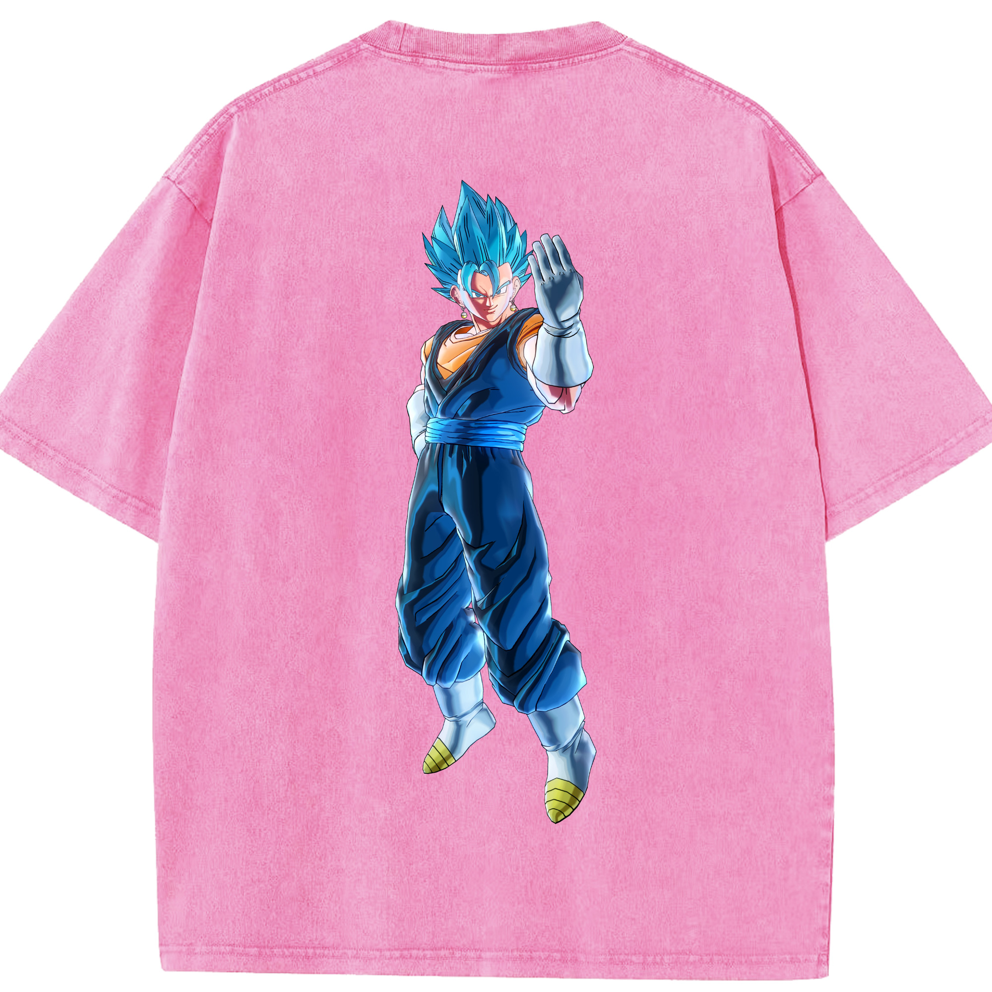 （画像用） ドラゴンボール ベジット DRAGON BALL Vegetto 綿100% ヴィンテージ風 半袖Tシャツ（背面プリント）